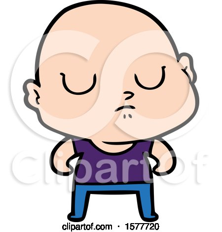Cartoon Bald Man by lineartestpilot