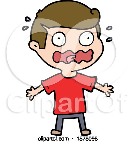 Cartoon Man Totally Stressed out by lineartestpilot