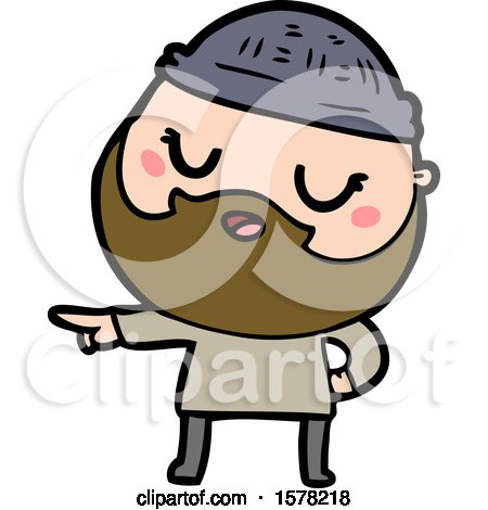 Cute Cartoon Man with Beard by lineartestpilot
