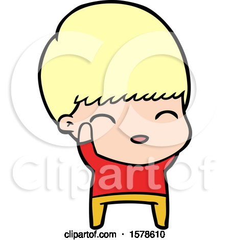 Happy Cartoon Boy by lineartestpilot