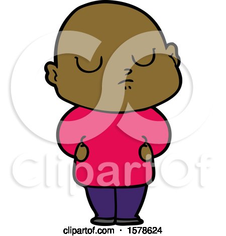 Cartoon Bald Man by lineartestpilot