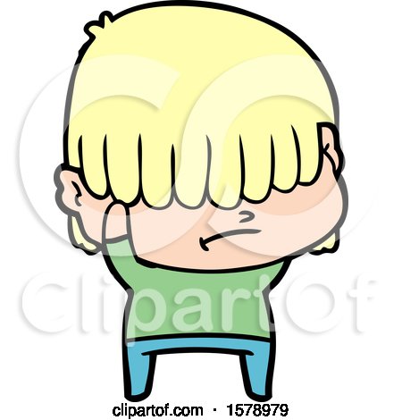 Cartoon Boy with Untidy Hair by lineartestpilot