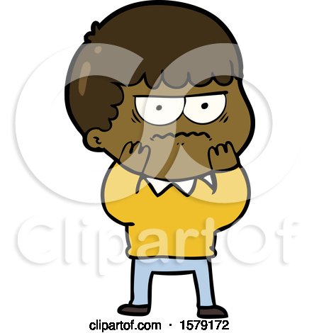 Cartoon Annoyed Man by lineartestpilot