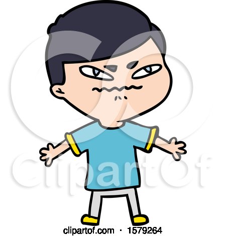 Cartoon Exasperated Man by lineartestpilot