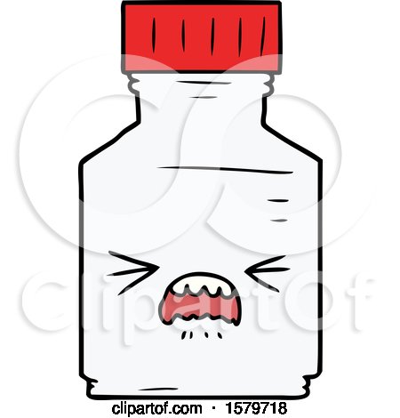 Cartoon Pill Jar by lineartestpilot