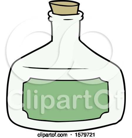 Old Bottle Cartoon by lineartestpilot
