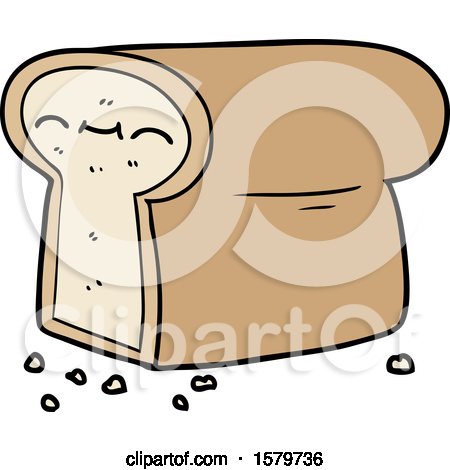 Cartoon Loaf of Bread by lineartestpilot