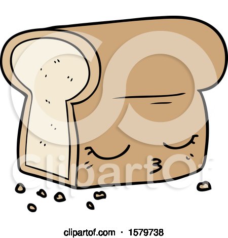 Cartoon Loaf of Bread by lineartestpilot