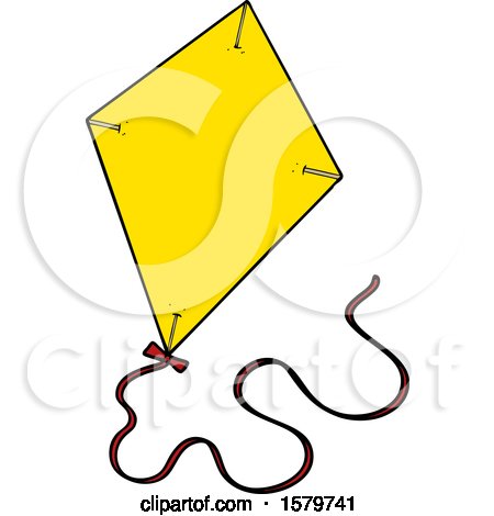 Cartoon Flying Kite by lineartestpilot