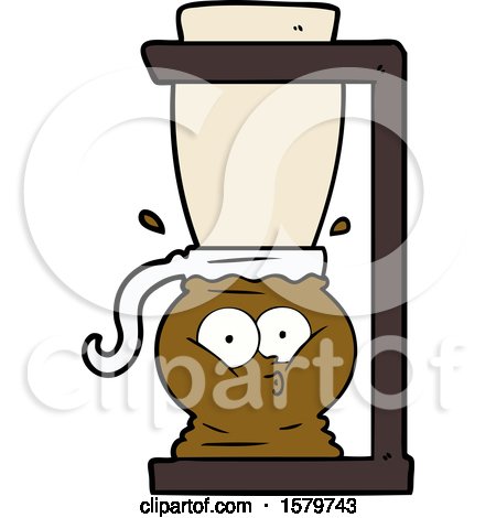 Cartoon Filter Coffee Machine by lineartestpilot