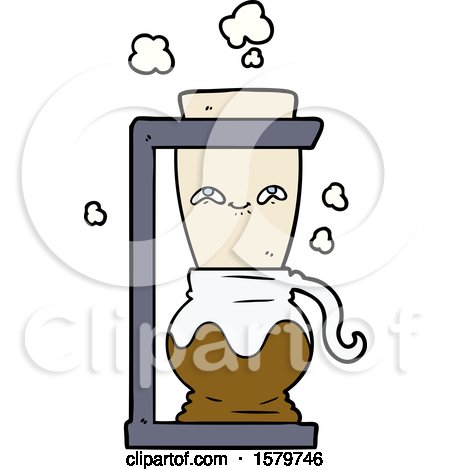 Happy Cartoon Coffee Pot by lineartestpilot