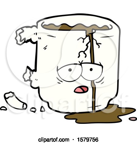 Cartoon Broken Mug by lineartestpilot