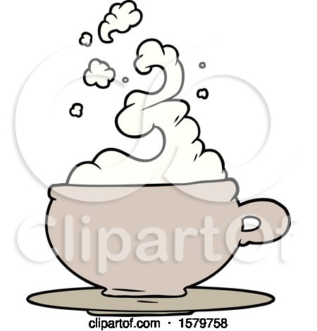 Hot Cup of Tea Cartoon by lineartestpilot