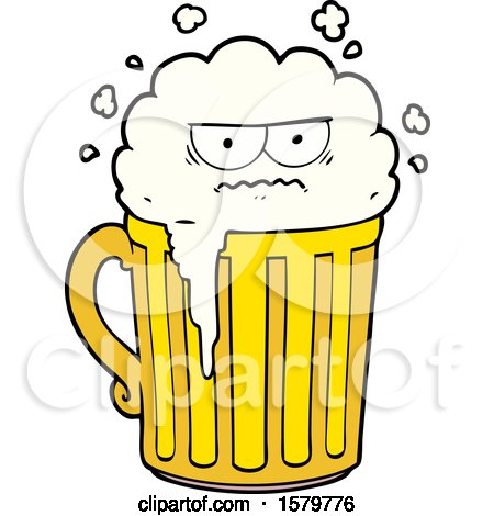 Cartoon Mug of Beer by lineartestpilot