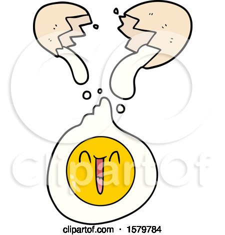 Cartoon Cracked Egg by lineartestpilot