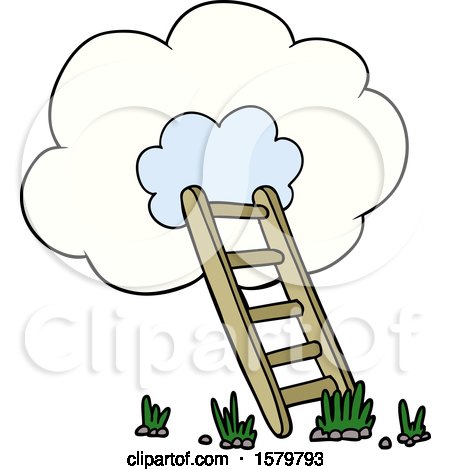 Cartoon Ladder to Heaven by lineartestpilot