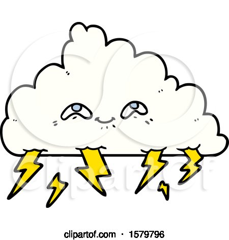 Cartoon Thundercloud by lineartestpilot