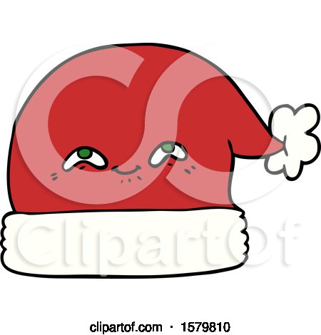Cartoon Christmas Santa Hat by lineartestpilot