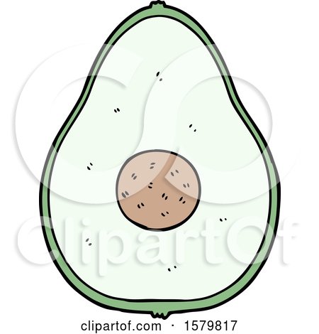 Cartoon Avocado by lineartestpilot