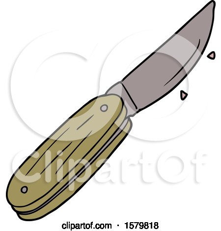 Cartoon Folding Knife by lineartestpilot