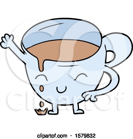 Cartoon Spilled Teacup by lineartestpilot