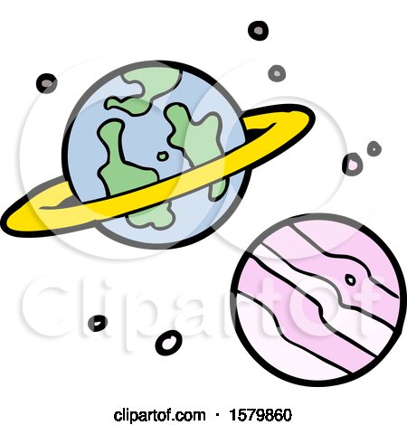 Cartoon Planets by lineartestpilot