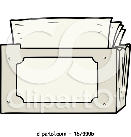 Cartoon Folder of Files by lineartestpilot