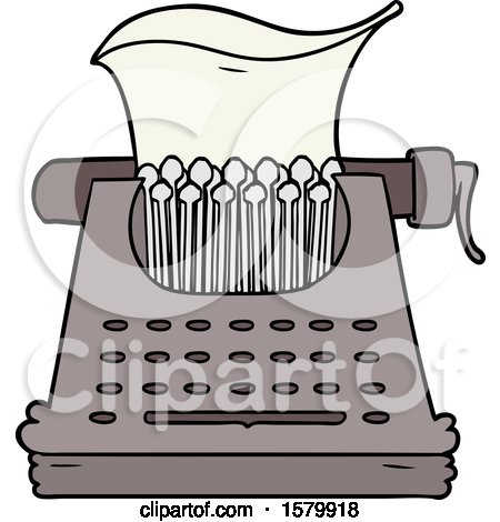 Cartoon Typewriter by lineartestpilot