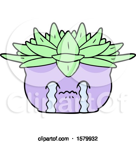 Cartoon Crying House Plant by lineartestpilot