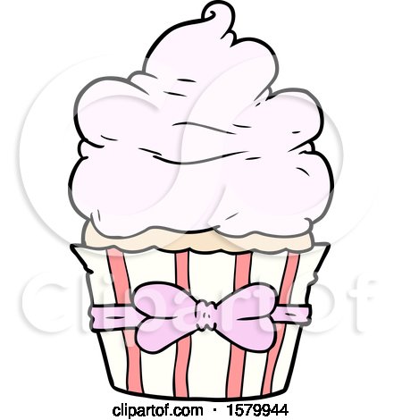 Cartoon Fancy Cupcake by lineartestpilot