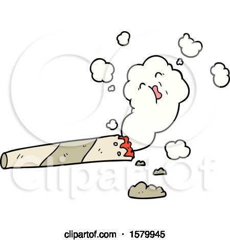 Cartoon Smoking Cigarette by lineartestpilot