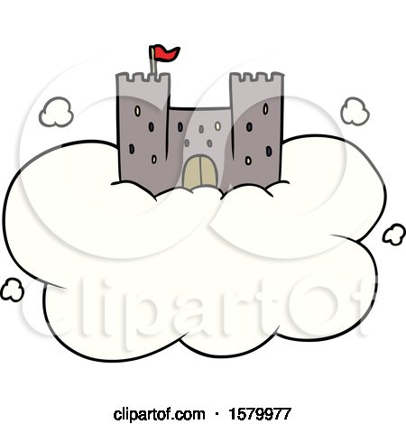 Cartoon Castle in Sky by lineartestpilot