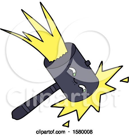Cartoon Hammer Banging by lineartestpilot
