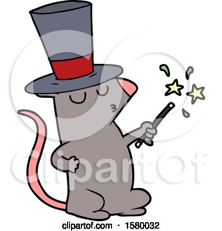 Cartoon Mouse Magician by lineartestpilot
