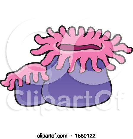 Clipart of a Sea Anemone - Royalty Free Vector Illustration by visekart