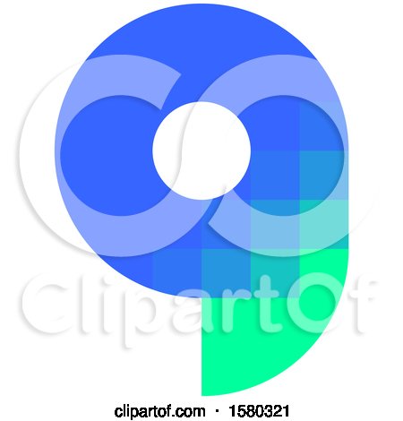 Clipart of a Letter G Crypto Currency Design - Royalty Free Vector Illustration by elena