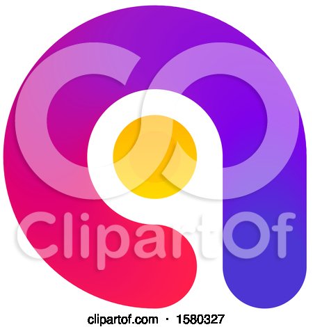 Clipart of a Letter a Crypto Currency Design - Royalty Free Vector Illustration by elena