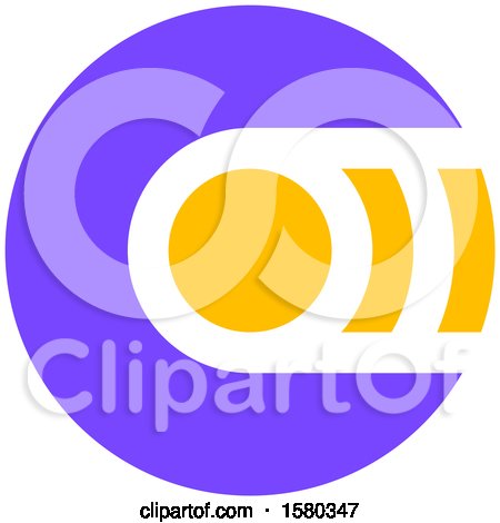 Clipart of a Letter C Crypto Currency Design - Royalty Free Vector Illustration by elena