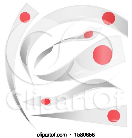 Clipart of Japanese Flag Design Elements - Royalty Free Vector Illustration by Domenico Condello