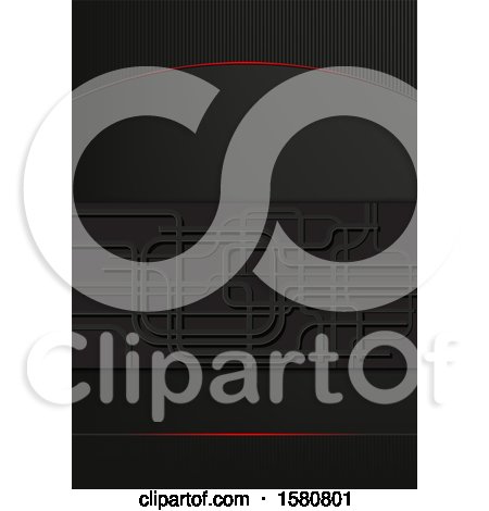 Clipart of a Black and Red Background - Royalty Free Vector Illustration by dero