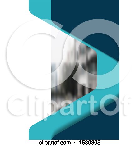 Clipart of a Blue White and Blurred City Background - Royalty Free Vector Illustration by dero