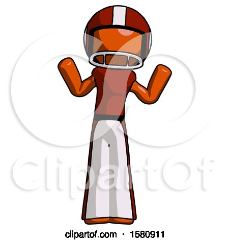 Orange Football Player Man Shrugging Confused by Leo Blanchette