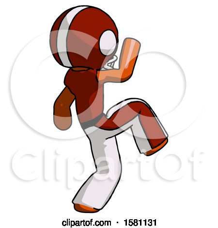 Orange Football Player Man Kick Pose Start by Leo Blanchette