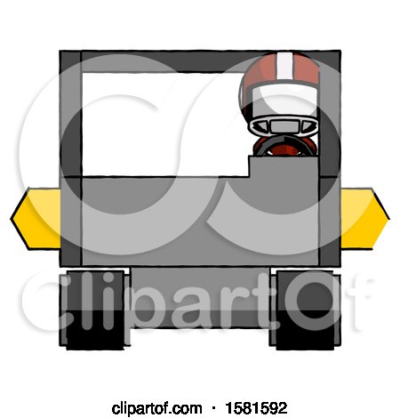 White Football Player Man Driving Amphibious Tracked Vehicle Front View by Leo Blanchette