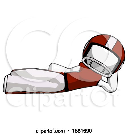 White Football Player Man Reclined on Side by Leo Blanchette