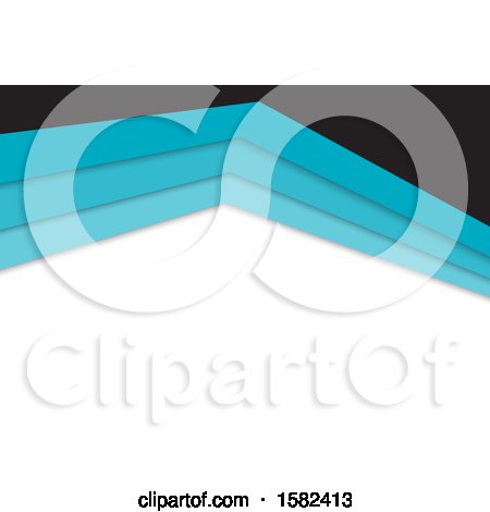 Clipart of a White Black and Blue Business Card or Background Design - Royalty Free Vector Illustration by KJ Pargeter