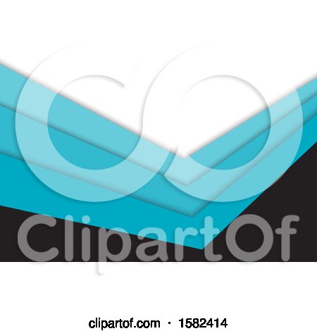 Clipart of a White Black and Blue Business Card or Background Design - Royalty Free Vector Illustration by KJ Pargeter