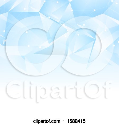 Clipart of a Blue Connections and Geometric Background - Royalty Free Vector Illustration by KJ Pargeter