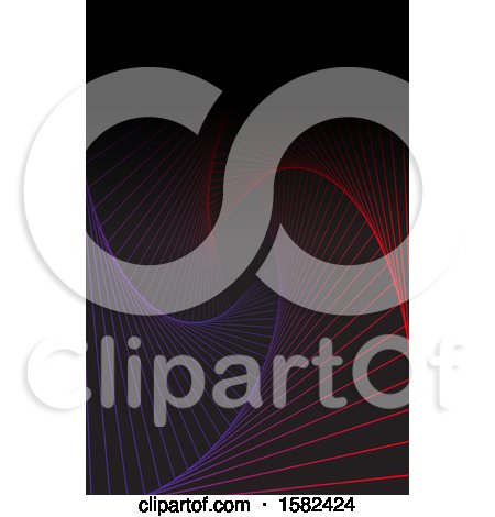 Clipart of a Background of Red and Purple Waves - Royalty Free Vector Illustration by KJ Pargeter