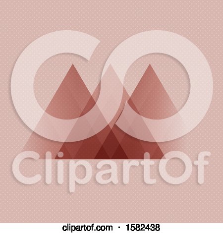 Clipart of a Red and Pink Mountains or Triangle Design - Royalty Free Vector Illustration by KJ Pargeter